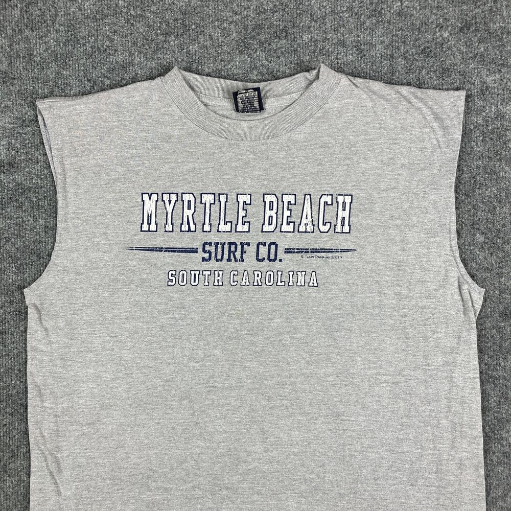 Choice Apparel Tank Mens XL Gray Sleeveless Myrtle Beach‎ Surf South Carolina